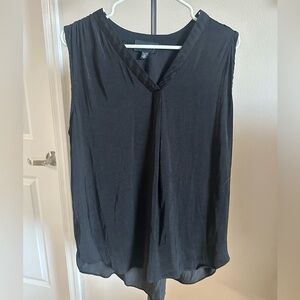 Premise Black V-Neck Sleeveless Blouse